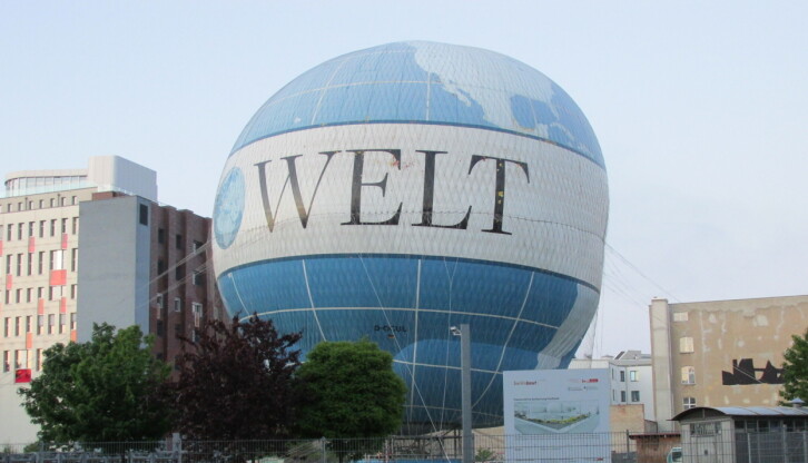 Die Welt-ballong i Berlin sentrum.