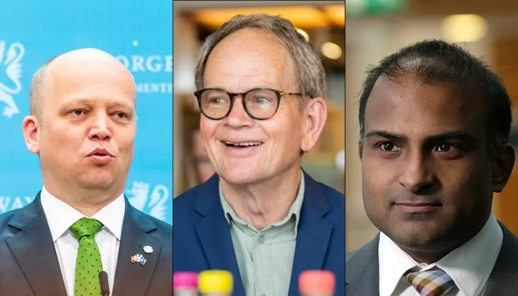 Trygve Slagsvold Vedum, Magnus Takvam og Lars Nehru Sand har vært gjest i Politisk kvarter ni ganger hver første halvår 2022.