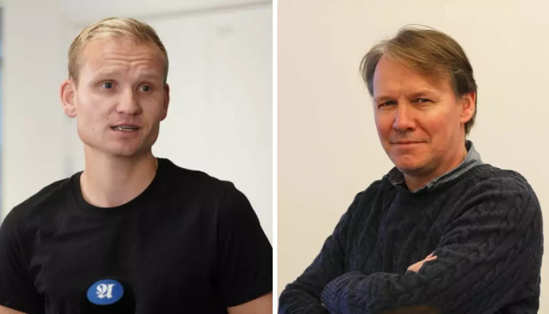 Birger Løfaldli (til venstre) får kritikk i Nidaros-podkasten «Rotsekk» - uten tilsvar. Sjefredaktør i Nidaros, Stig Jakobsen, mener dette er uproblematisk.