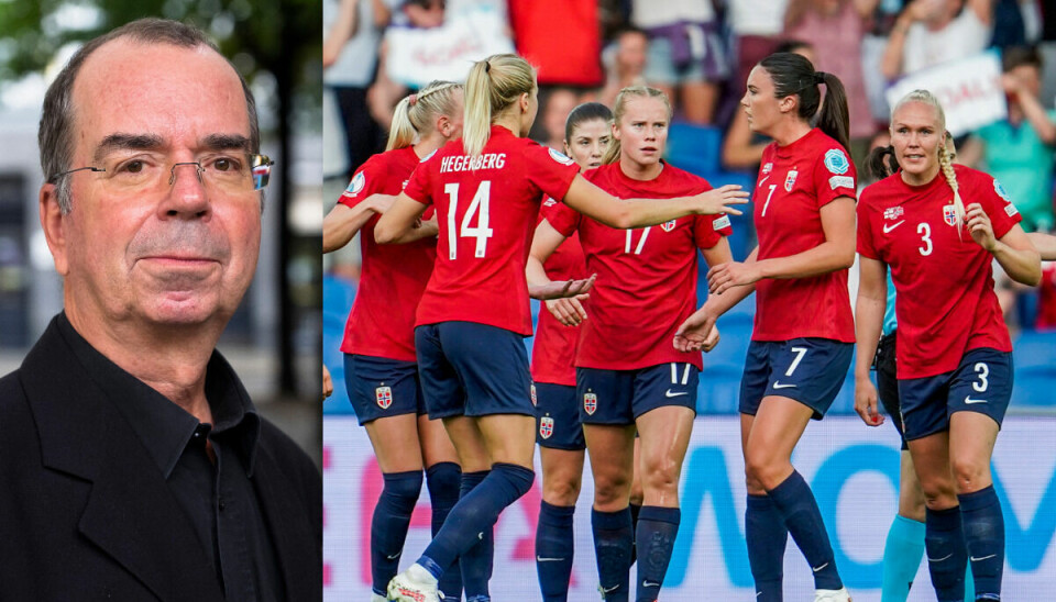 Forfatter Jan Kjærstad reagerer på at de norske fotballjentene blir kommentert av mannlige hovedkommentatorer.