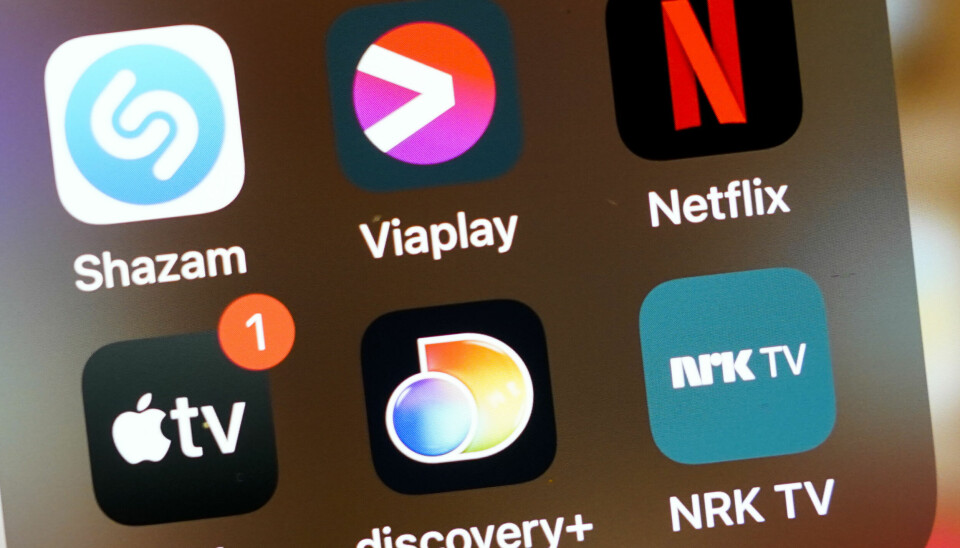 Oslo 20220214. Appen til Apple TV, Viaplay, Discovery, Netflix og NRK TV.Foto: Lise Åserud / NTB