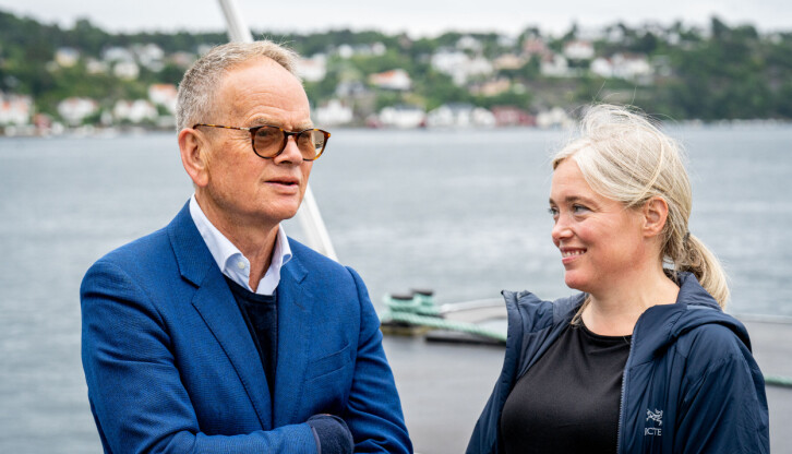Magnus Takvam og Tone Sofie Aglen møttes i manesjen under Arendalsuka.