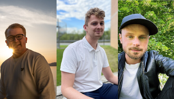 Nidaros' nysignerte trippel: Even Nævdal (fra venstre), Bastian Øien Alstad og Thomas Tangen.