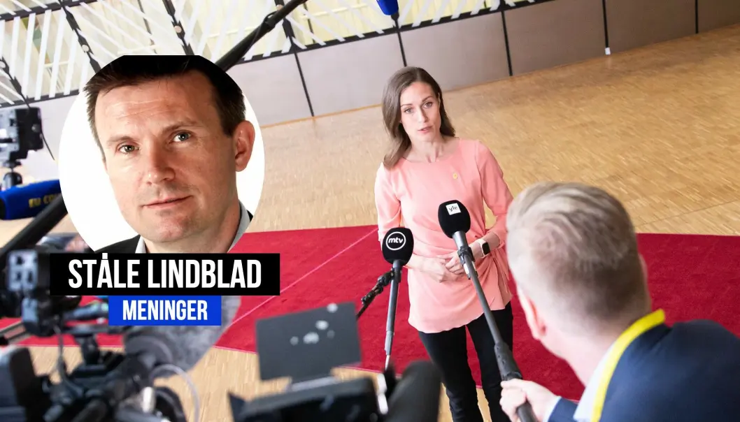 Ståle Lindblad mener norske medier må drøfte hvorfor de hev seg på saken om Finlands statsminister Sanna Marin. Ståle Lindblad mener norske medier må drøfte hvorfor de hev seg på saken om Finlands statsminister Sanna Marin.