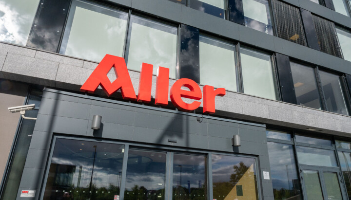Eksteriørbilde av Aller Media-bygget i Oslo.