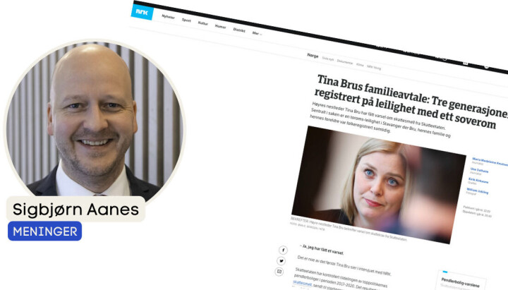 Sigbjørn Aanes synes NRK-saken om Tina Bru er en sammensausing av flere ting.
