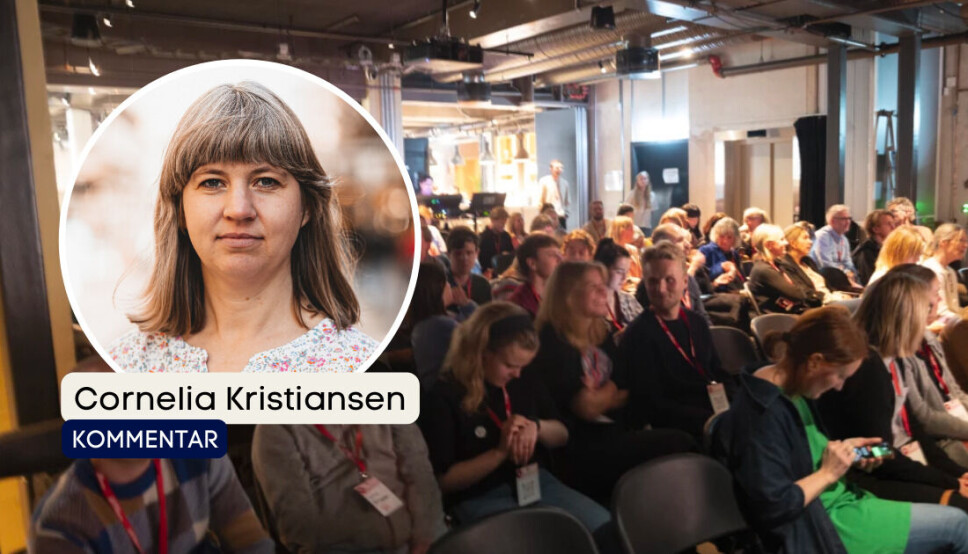 Det var mange journalister i hovedsalen på Fortellingens kraft da David Toska entret scenen. Det var mange journalister i hovedsalen på Fortellingens kraft da David Toska entret scenen.