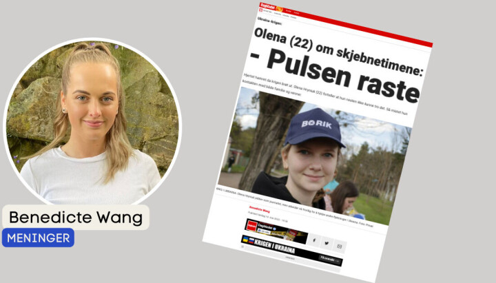 Benedicte Wang leverte eksamensoppgave om krigen i Ukraina.