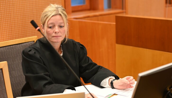 Aktor Asbjørg Lykkjen under dag to av rettssaken mot den voldtektstiltalte journalisten.