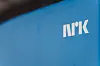 Bilde av NRK-logo utenfor Marienlyst i Oslo.