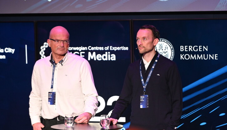 Redaksjonssjef i NRK Sport, Anders Sårheim, og leder for VG Sporten, Frode Buanes.