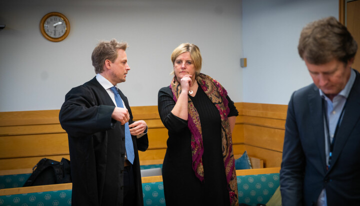 Advokat Even Flom-Grundstrøm sammen med Steinkjer-ordfører Anne Berit Lein