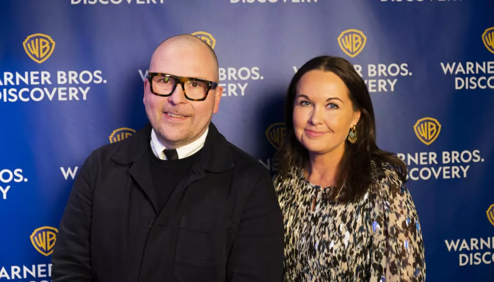 Programdirektør i Warner Bros. Discovery i Norge, Magnus Vatn, og Christina Sulebakk, leder for Warner Bros. Discovery Norden.