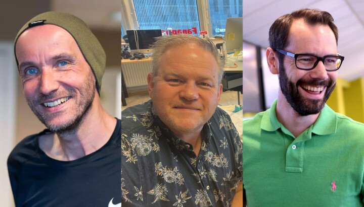 Frode Gjerald i Sandnesposten, Ståle Melhus i Fanaposten og Tom Erik Thorsen i Varden.