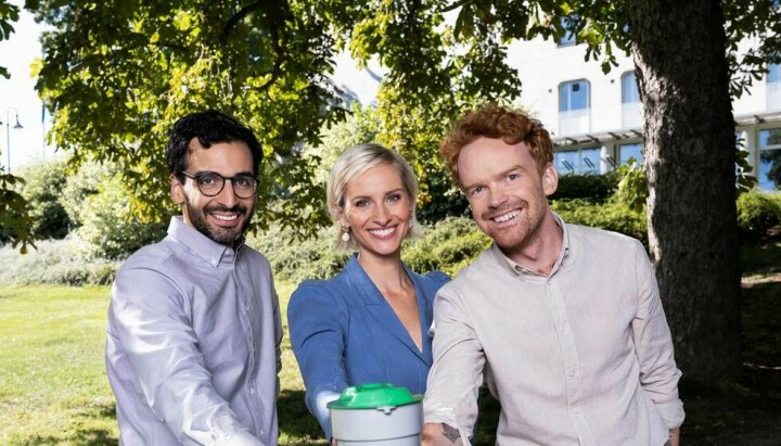 Kaveh Rashidi, Anne Rimmen og Mikkel Niva er trekløveret som ledet TV-aksjonen 2022.
