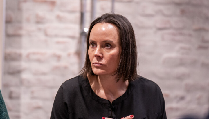 Nina Vesterby, administrerende direktør i Story House Egmont, sier de nå må sette på bremsene. Nina Vesterby, administrerende direktør i Story House Egmont, sier de nå må sette på bremsene.
