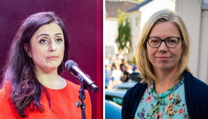 Arbeiderparti-politiker Hadia Tajik og ansvarlig redaktør i Aftenposten, Trine Eilertsen.