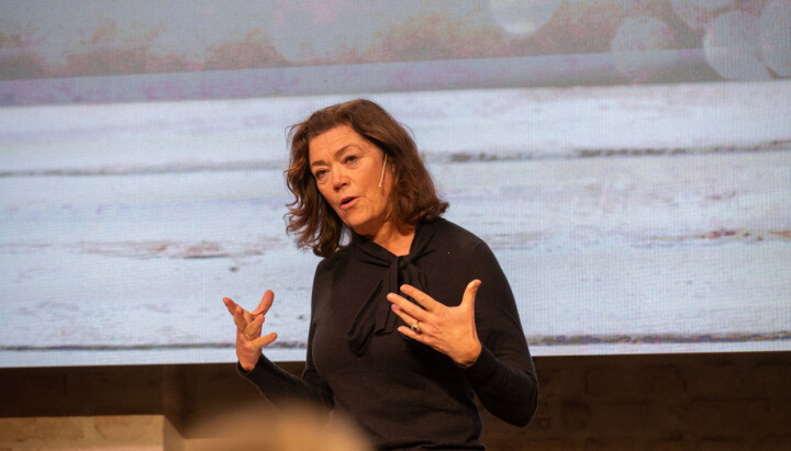 Kristin Skogen Lund delte sine bekymringer om at mediehusene skal miste troverdighet blant folk.