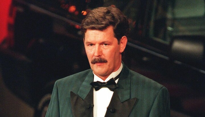 Arkivfoto av Forberg i TVNorge-studio under sending av Casino, 27. mai 1994.