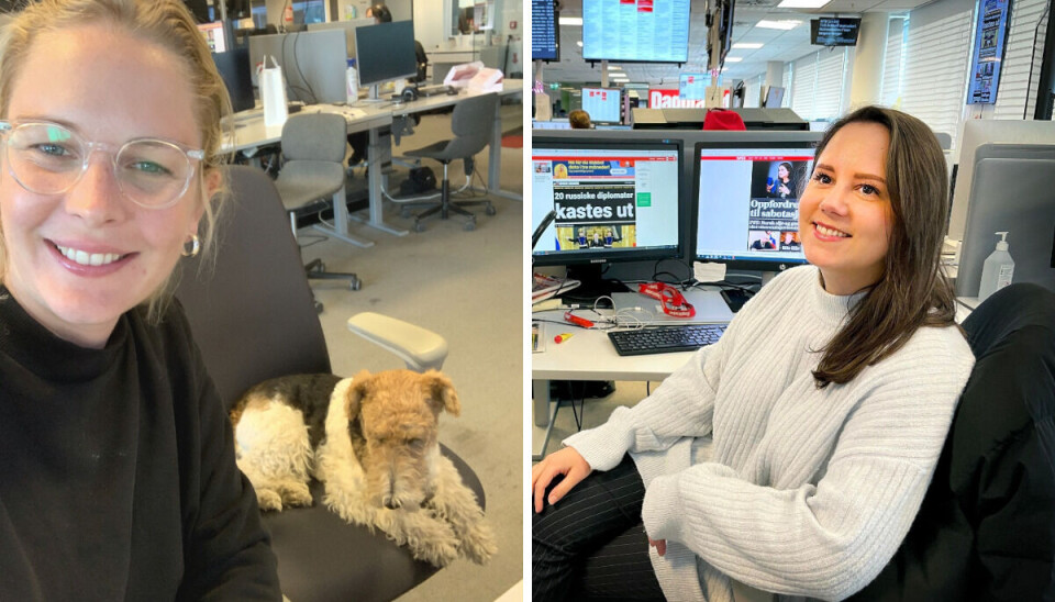 Kaja og Trude Storrøsten (til venstre) flytter til Bergen, mens Angelica Hagen vender tilbake til Dagbladet-desken i Oslo. Kaja og Trude Storrøsten (til venstre) flytter til Bergen, mens Angelica Hagen vender tilbake til Dagbladet-desken i Oslo.