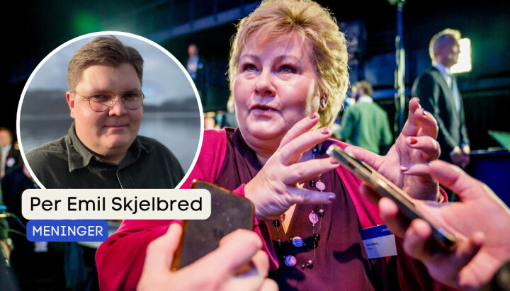 Erna Solberg går for en ny periode som leder for partiet Høyre. Her blir hun intervjuet under NHOs årskonferanse.