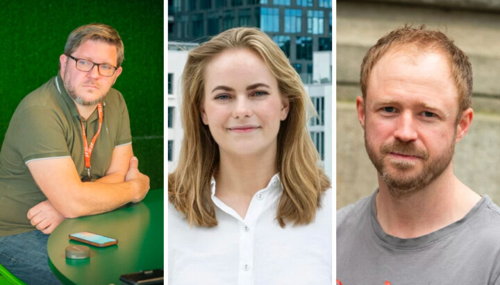Klubbleder i Aftenposten, Kristjan Molstad, klubbleder i E24, Nora Rydne og klubbleder i VG, Jørgen Braastad