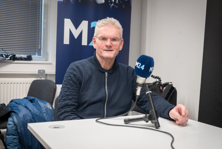 Styremedlem Reidar Sollie i Norske Sportsjournalisters Forbund. Her fra en innspilling av Pressepodden fra gammelt av.