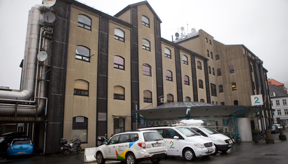 Eksteriør av de tidligere lokalene til TV 2 i Bergen sentrum. Snart er bygget historie. Eksteriør av de tidligere lokalene til TV 2 i Bergen sentrum. Snart er bygget historie.