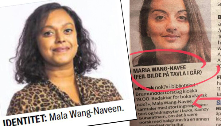 Mala Wang-Naveen ble først avbildet som Kamzy Gunaratnam, så ble hun Maria Wang-Navee.