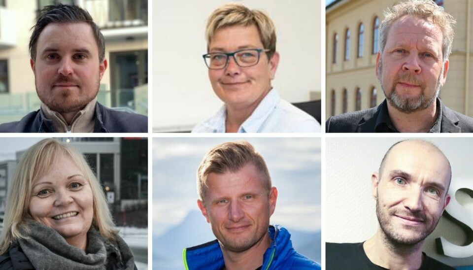 Redaktørene i Amedia: Kent Roar Nybø, Sissel Skjervum Bjerkehagen, Espen Sandli, Marit Ulriksen, Arve Uglum og Frode M. Gjerald.