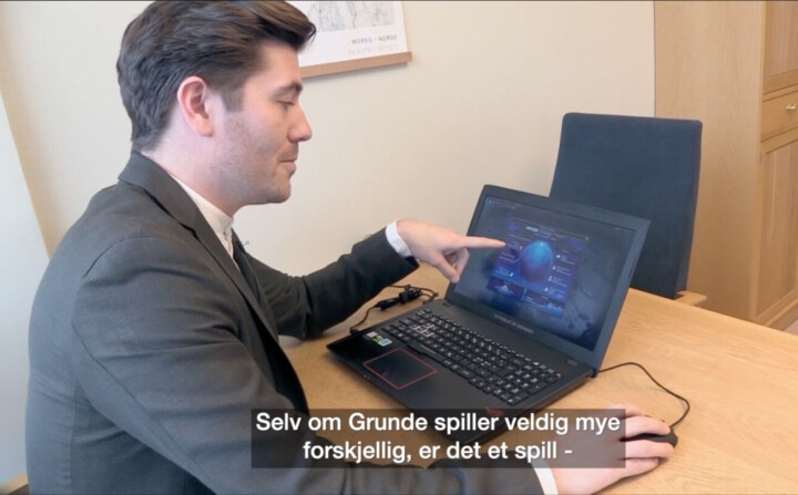 Her brukte Grunde Almeland VG til å få game i arbeidstiden.