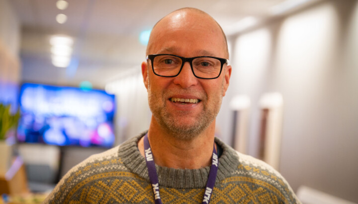 Sekretær i Kringkastingsrådet, Erik Skarrud, ved NRK Tyholt