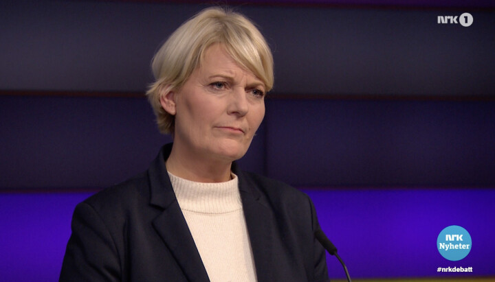 Kringkastingssjef Vibeke Fürst Haugen under Debatten torsdag kveld.