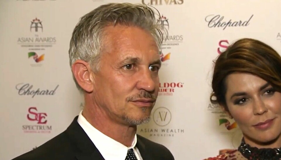 BBC-profilen Gary Lineker (til venstre) avbildet under The Asian Awards i 2015.