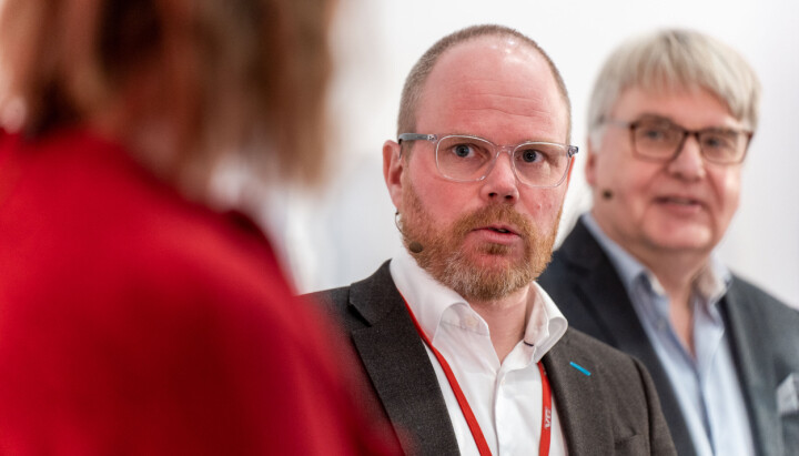 Sjefredaktør i VG, Gard Steiro, under paneldebatt på landsmøtet til Norsk Journalistlag