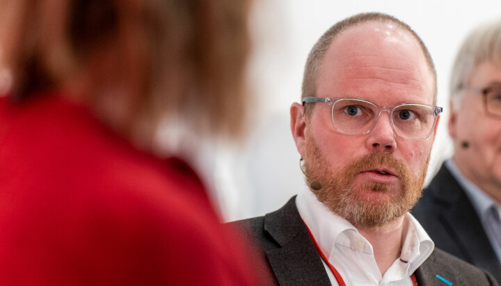 Sjefredaktør i VG, Gard Steiro, under paneldebatt på landsmøtet til Norsk Journalistlag
