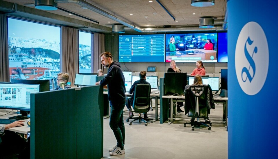 Sunnmørsposten søker sportsjournalist ⚽️ Bildet fra kontoret. Åpent landskap
