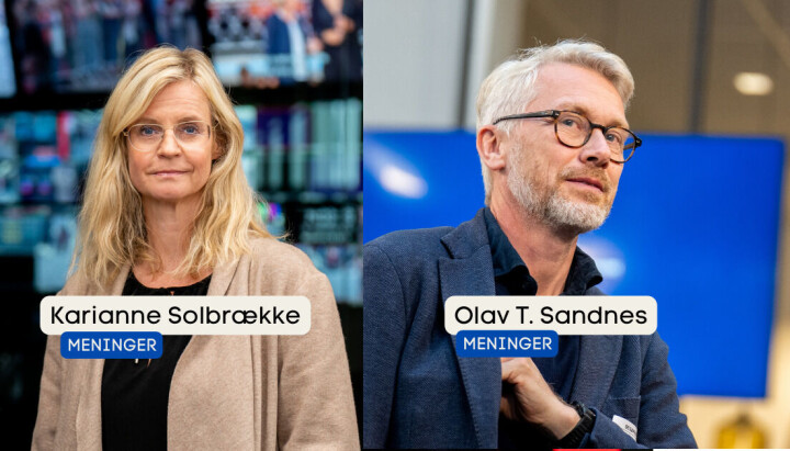 Karianne Solbrække og Olav Sandnes i TV 2 svarer på kritikken. Karianne Solbrække og Olav Sandnes i TV 2 svarer på kritikken.