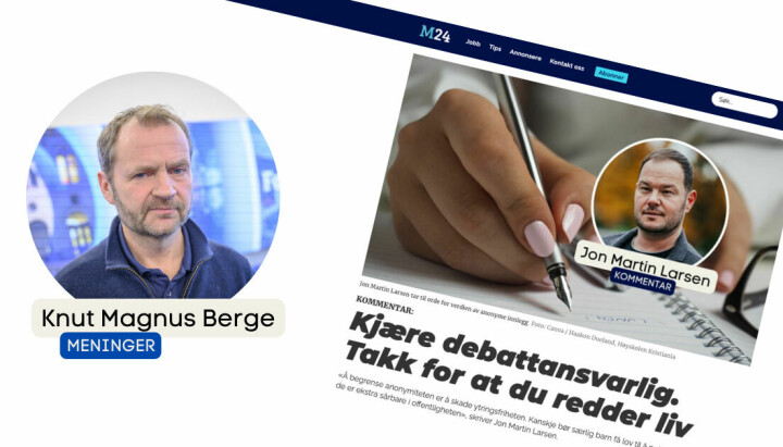 Knut Magnus Berge sier Jon Martin Larsens påstander om NRK Ytring er feil.