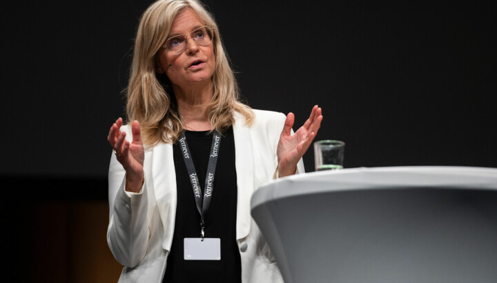 Karianne Solbrække under redaktørdebatten på SKUP
