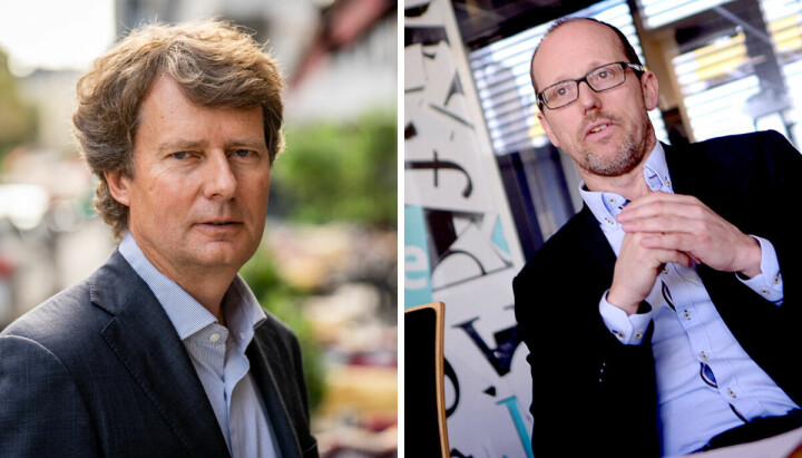 Samarbeidsavtalen mellom Polaris-sjef Per Axel Koch (til venstre) og Mentor Medier-sjef Per Magne Tveiten fortsetter ikke.