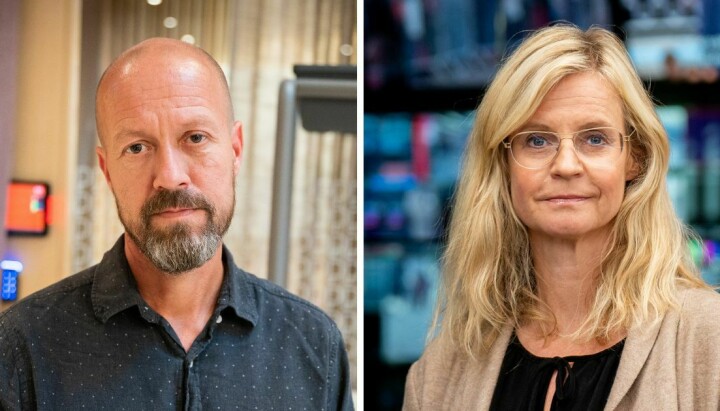 Etikkredaktør i NRK, Per Arne Kalbakk, og nyhetsredaktør i TV 2, Karianne Solbrække.