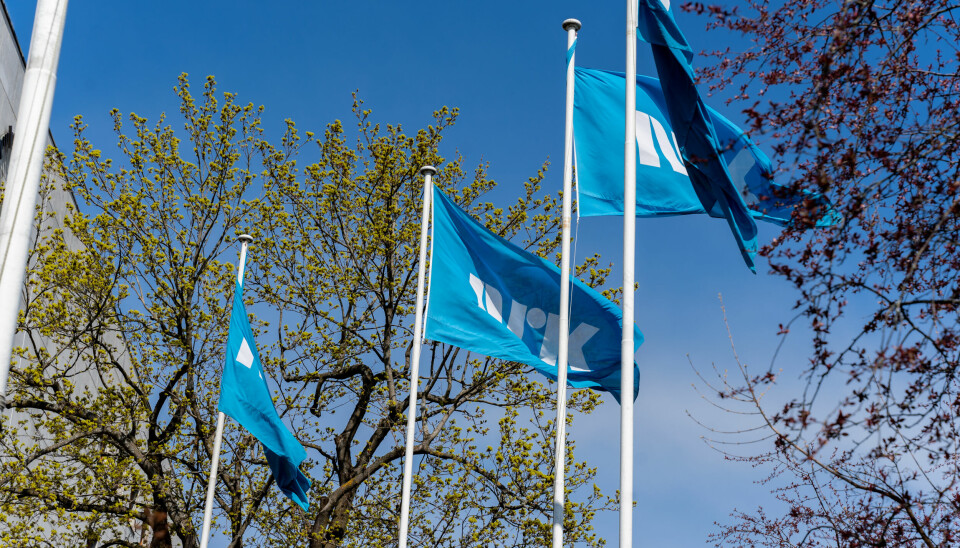 Illustrasjonsbilde av NRK-flagg på Marienlyst.