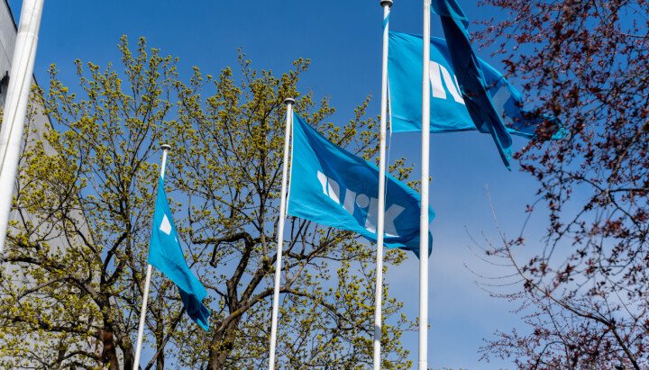 Illustrasjonsbilde av NRK-flagg utenfor hovedkvarteret på Marienlyst i Oslo.