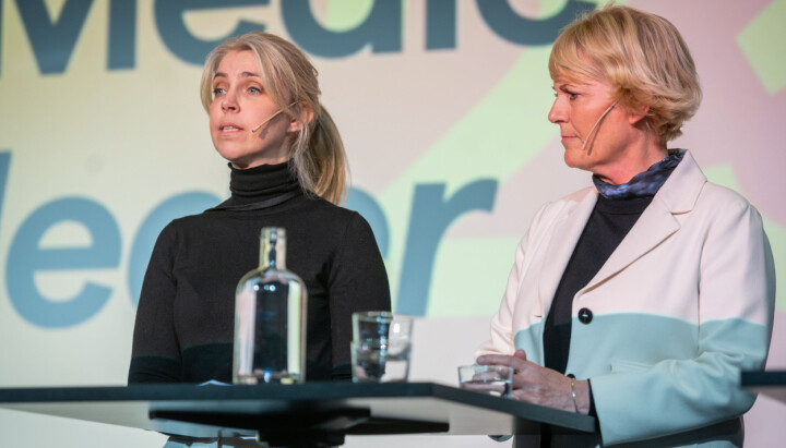 Alexandra Beverfjord og Vibeke Fürst Haugen på Medieledere. Alexandra Beverfjord og Vibeke Fürst Haugen på Medieledere.