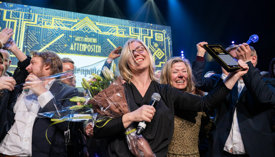Aftenposten vant prisen for årets mediehus. Da kunne sjefredaktør Trine Eilertsen slippe jubelen løs.