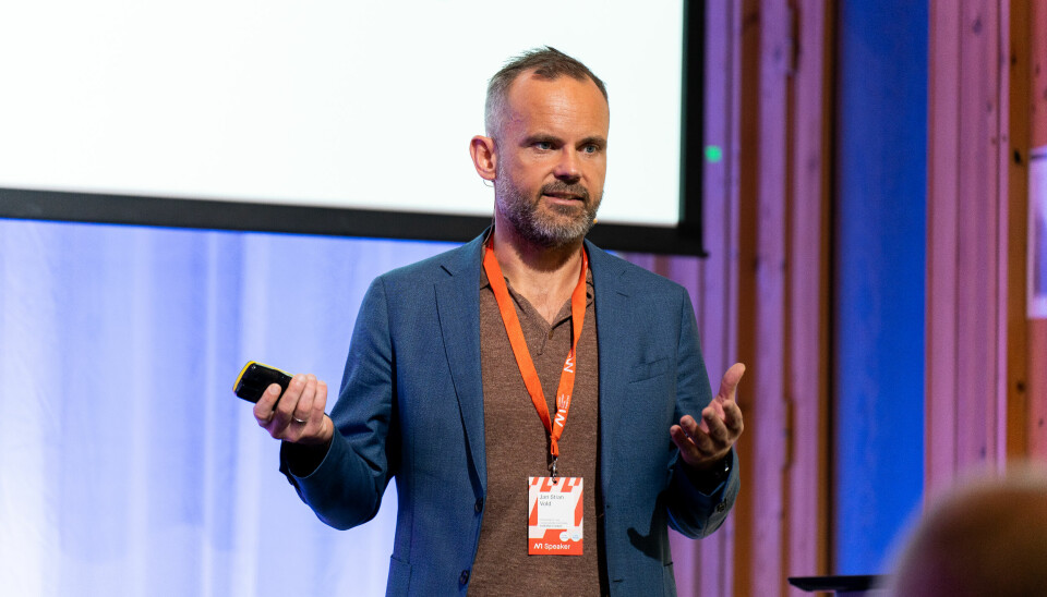 Prosjektleder Jan Stian Vold i Bergens Tidende under sitt foredrag på Nordiske Mediedager.