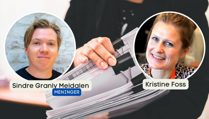På bildet er Sindre Granly Meldalen og Kristine Foss, jurister i Norsk Presseforbund.