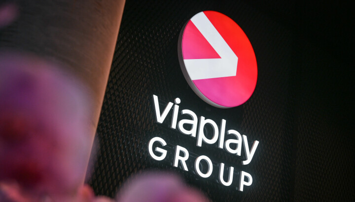 Illustrasjonsbilde av Viaplay Group-logo utenfor det norske hovedkvarteret på Hasle i Oslo.