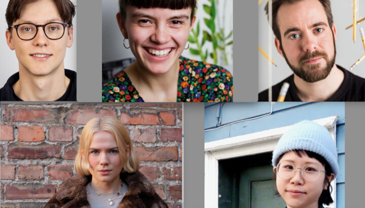 Disse satiretegnere får Fritt Ord-stipend. F.v øverst: Halvor Mjaugedal, Kjersti Synneva Moen og Trond Johan Stavås. F. v nederst: Gina Gylver, Kaho Suzuki. Disse satiretegnere får Fritt Ord-stipend. F.v øverst: Halvor Mjaugedal, Kjersti Synneva Moen og Trond Johan Stavås. F. v nederst: Gina Gylver, Kaho Suzuki.